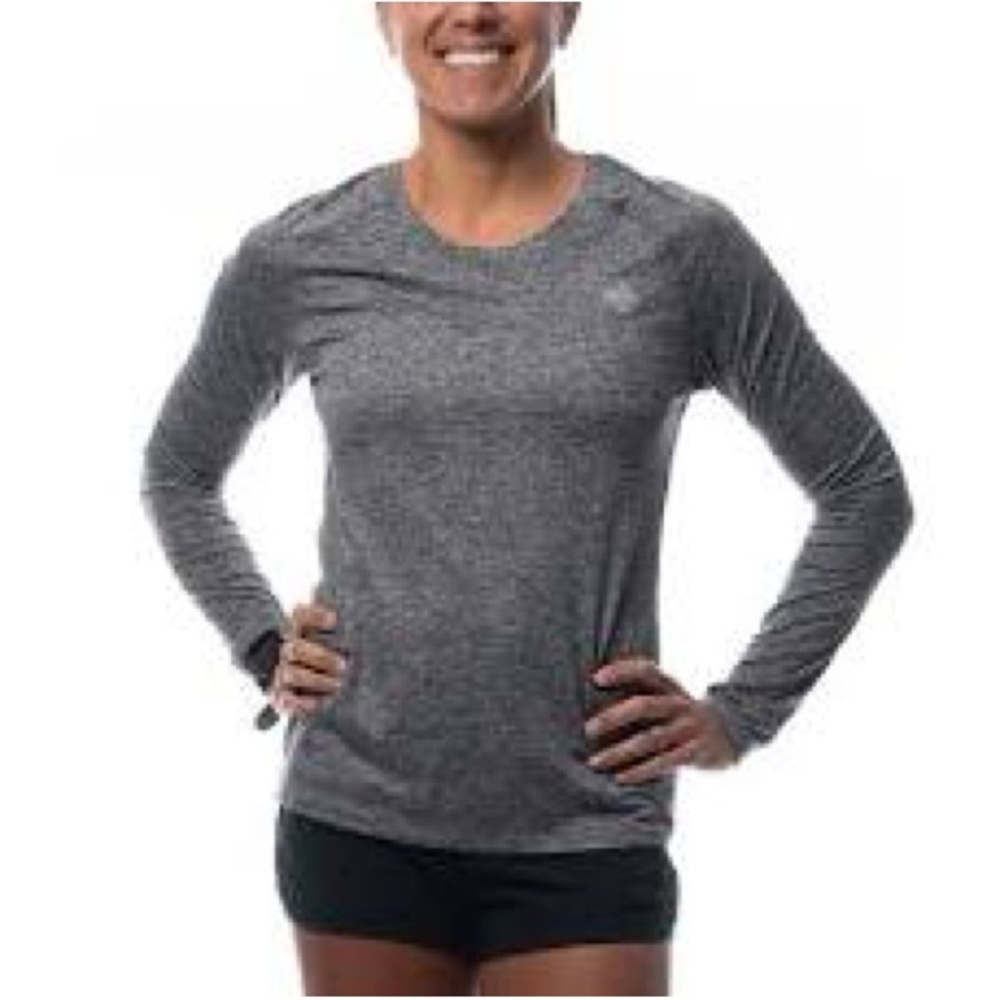 Gray Long Sleeve Athletic Top